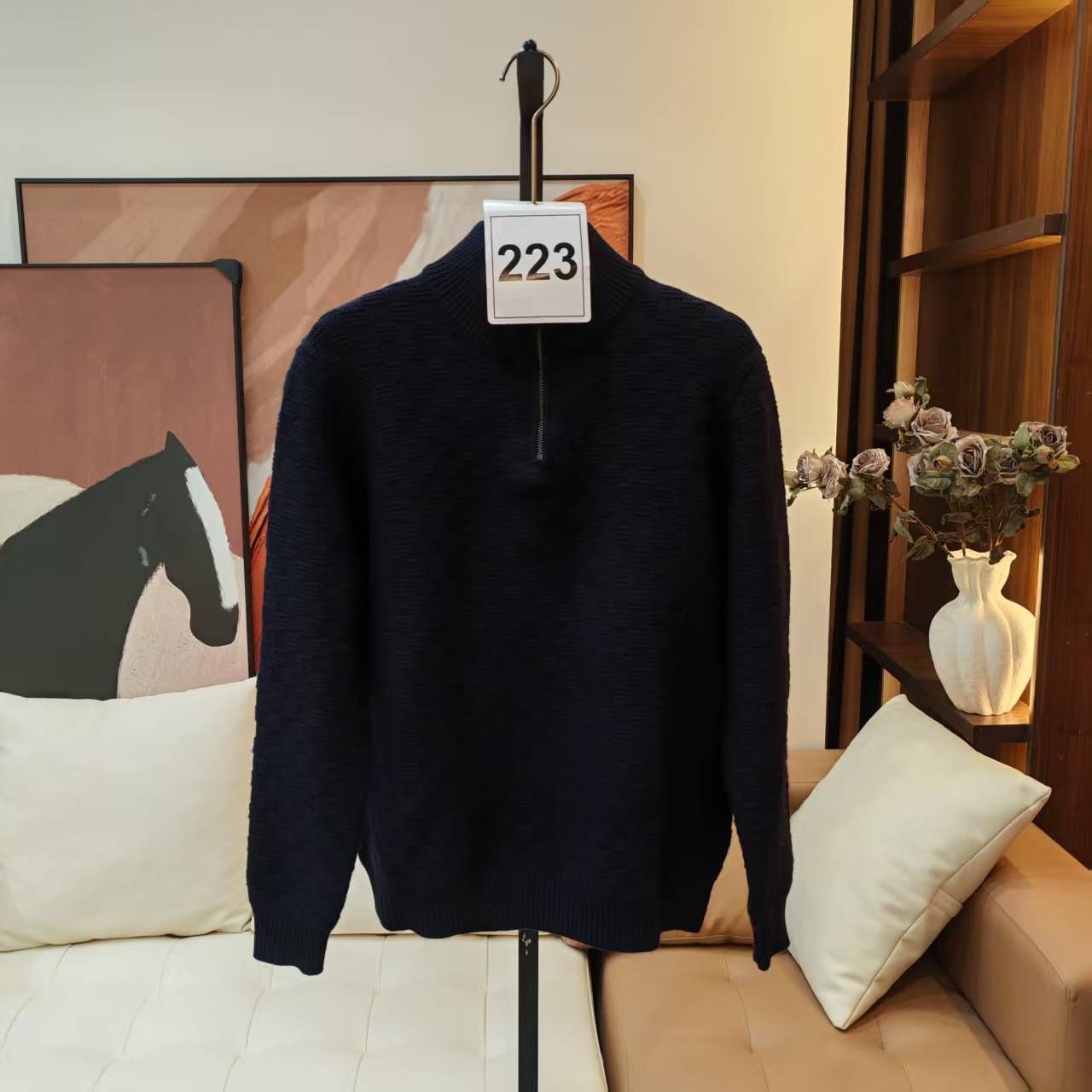 99新 Alexander McQueen/亚历山大·麦昆 联名棋盘格针织223