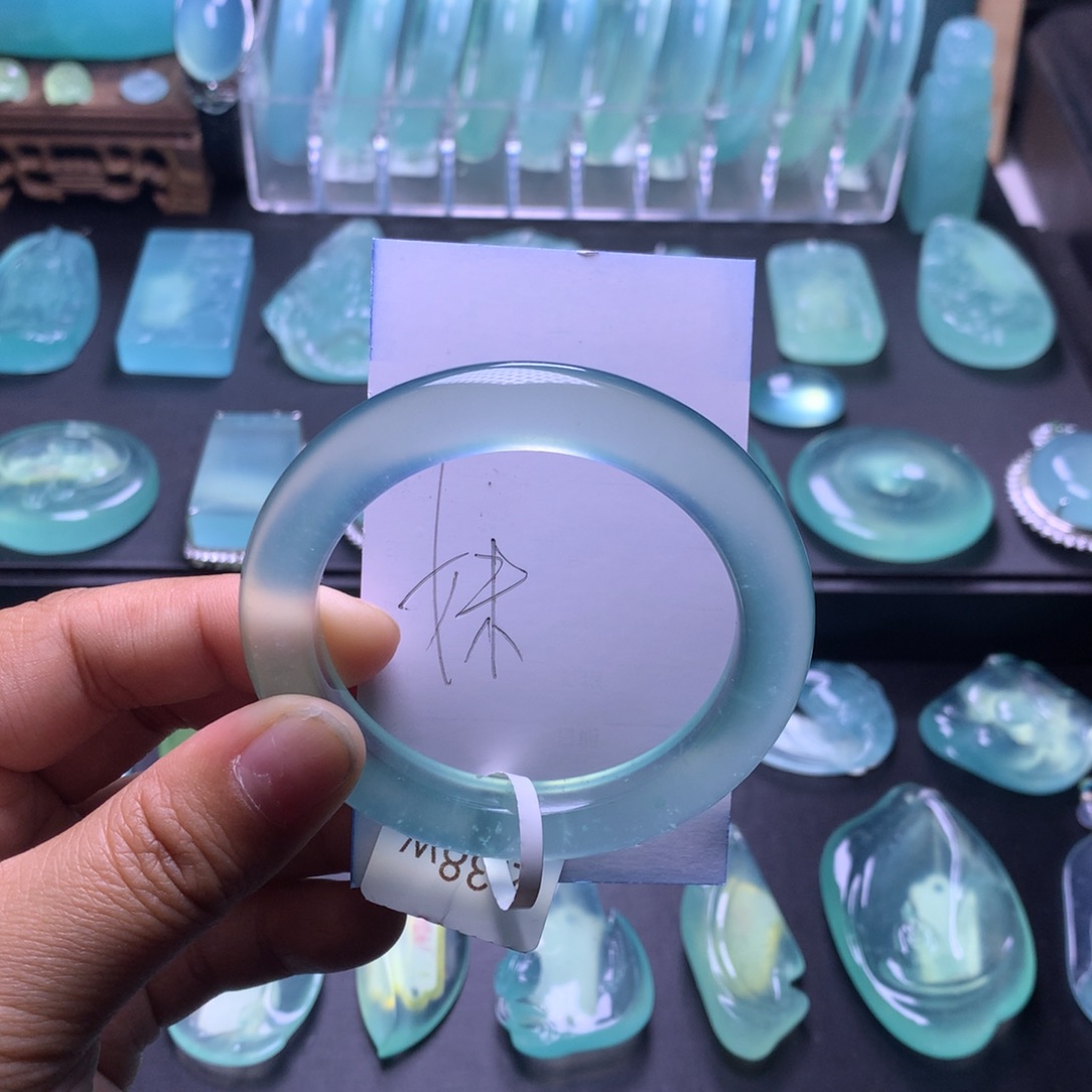 蛇纹石玉手镯52未镶嵌