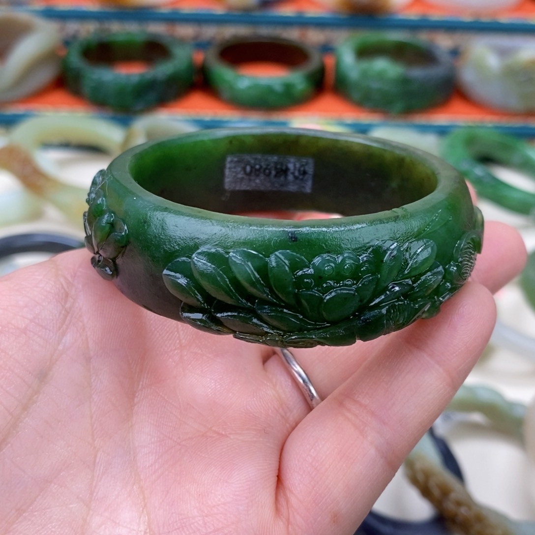 和田玉手镯54.7定制未镶嵌