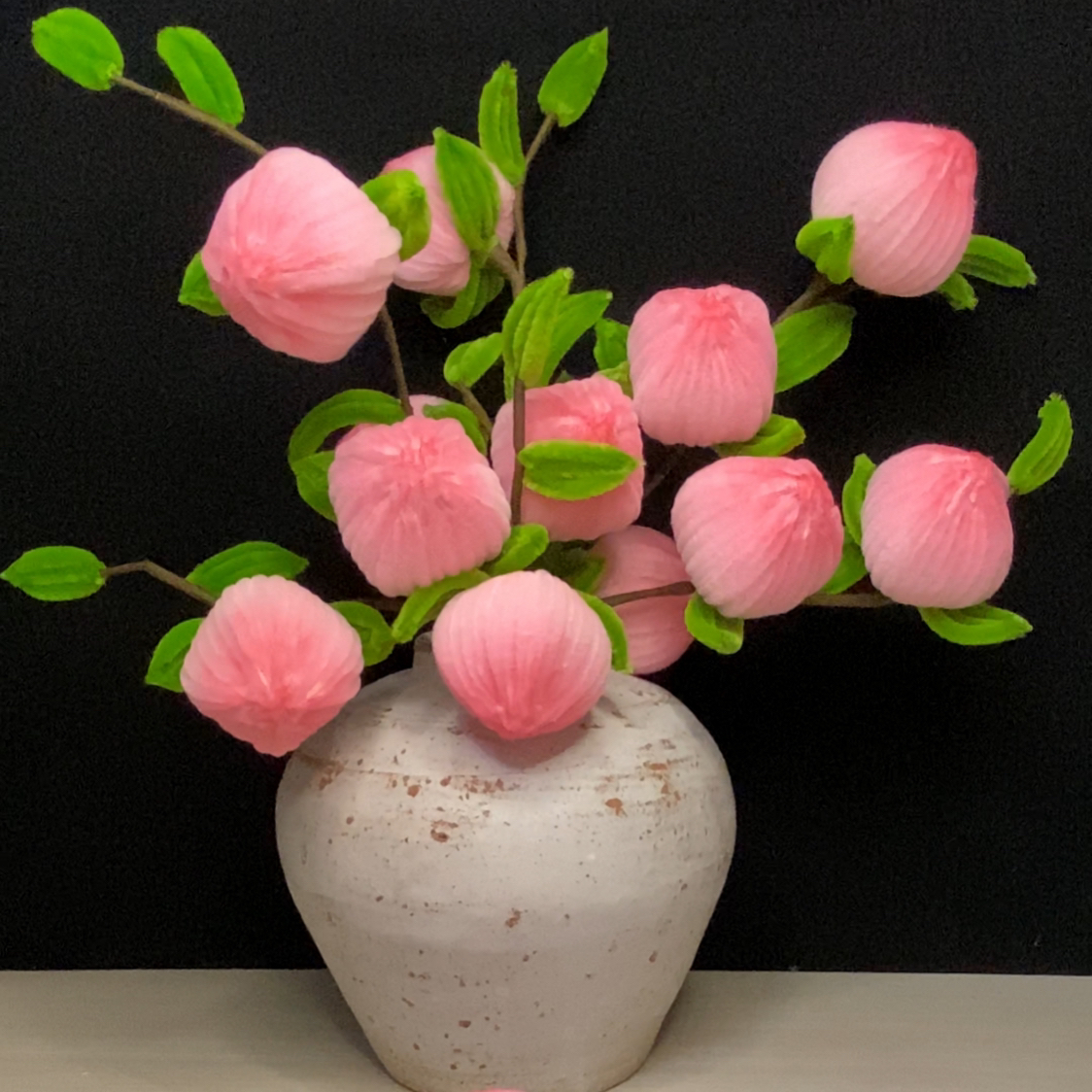 寿桃子水蜜桃扭扭棒DIY新年创意手工材料包春节摆件装饰乔迁送礼