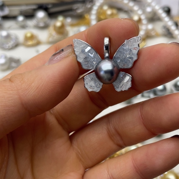 海水珍珠吊坠(不含链)银S925镶嵌
