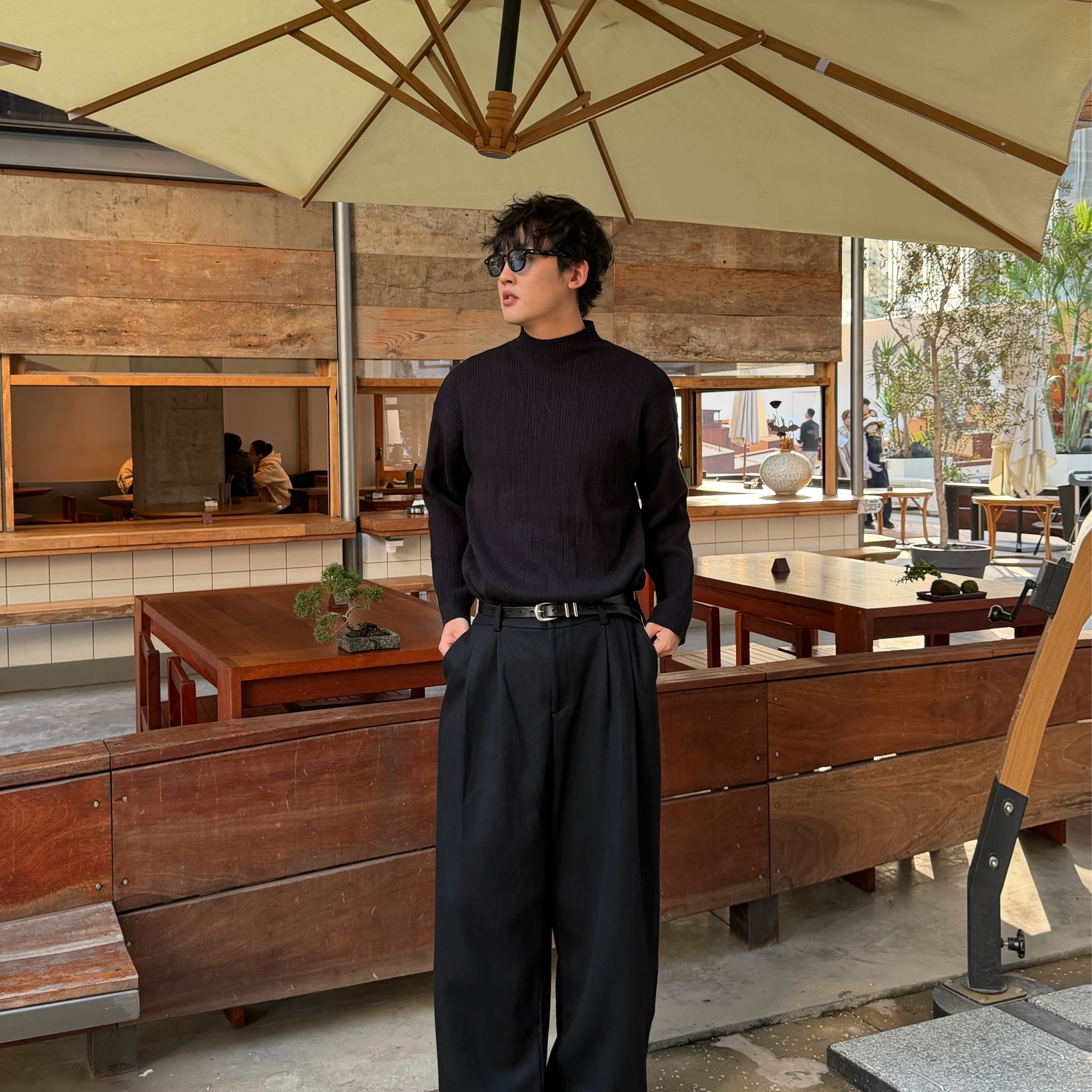 GHOST IN ME 主推系列 极简肌理感必备半高领打底衫