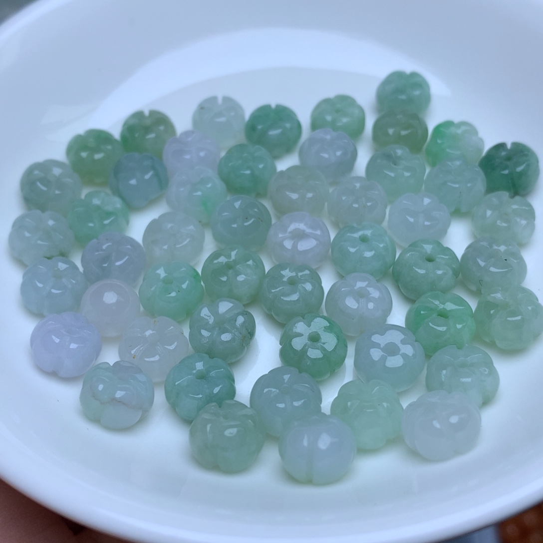 【闪购商品】翡翠手链未镶嵌卡5乘8冰南瓜20个