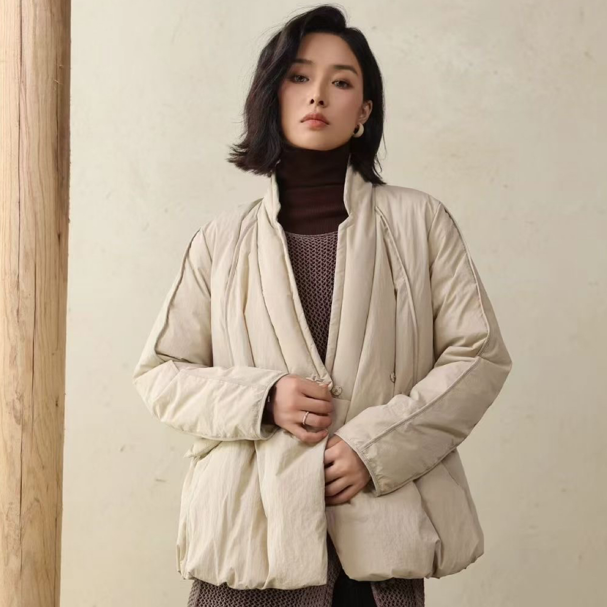 秋冬纯色百搭宽松女装