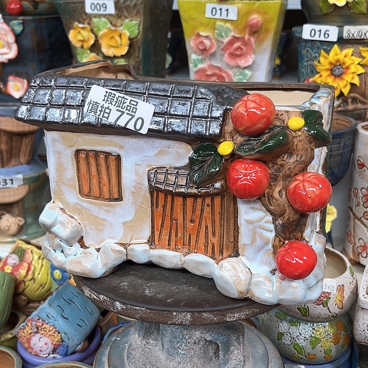 紫砂花盆粗陶材质多肉花盆770