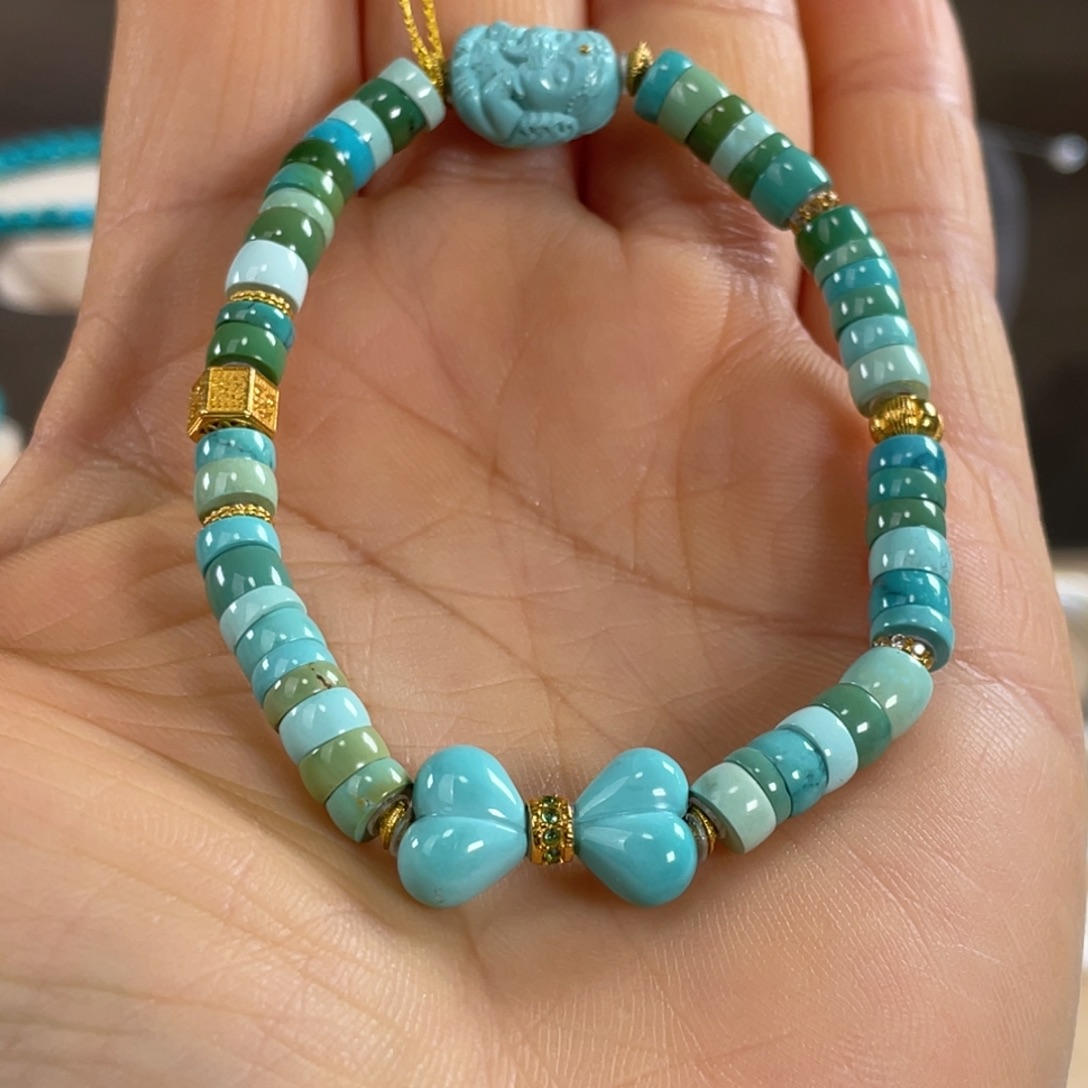 绿松石未镶嵌套链大肠设计款