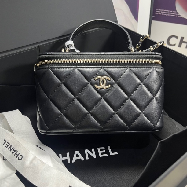 99新 Chanel/香奈儿 黑金手柄长盒子（芯片）