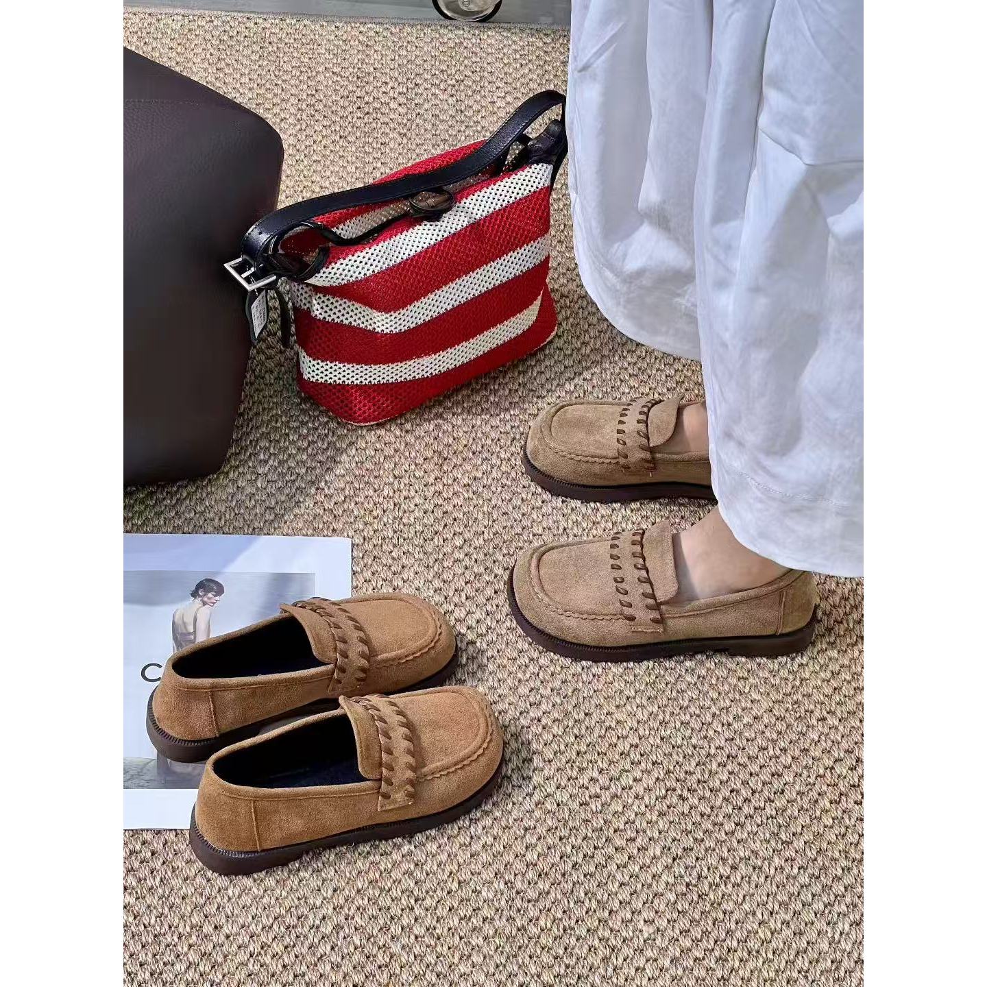 C5803复古软底休闲妈妈单鞋