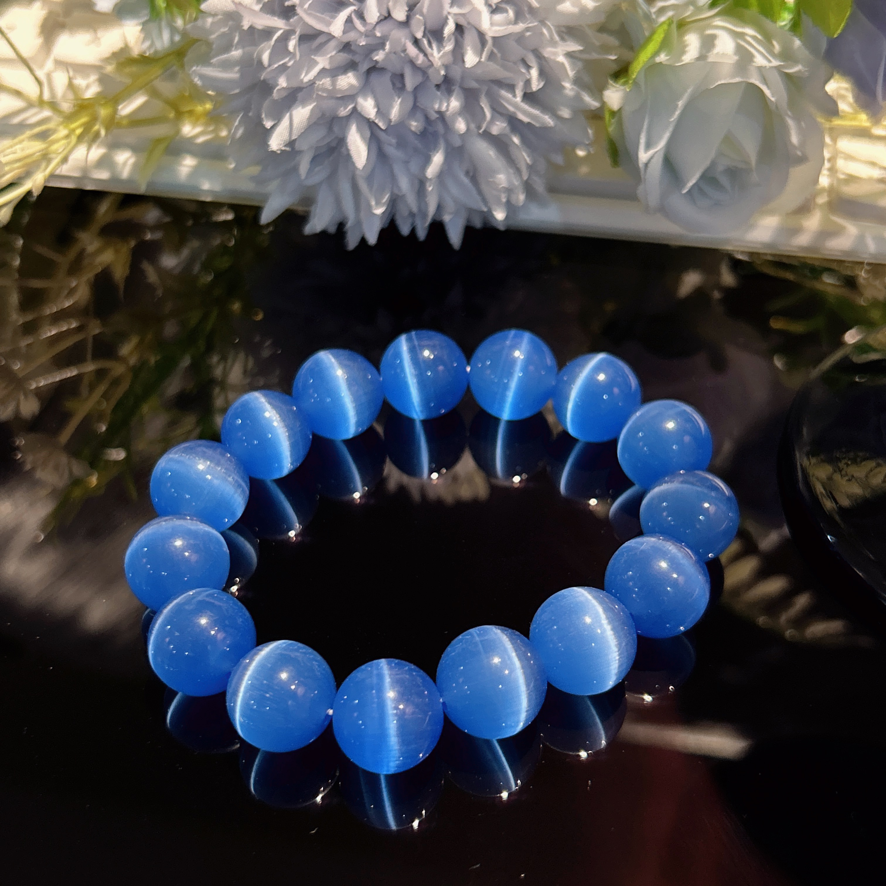 A708  卡11+mm蓝猫眼手串[多样性发一]