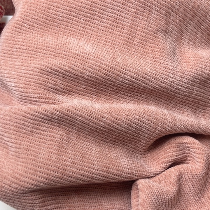 混纺粉色雪尼尔1米。        