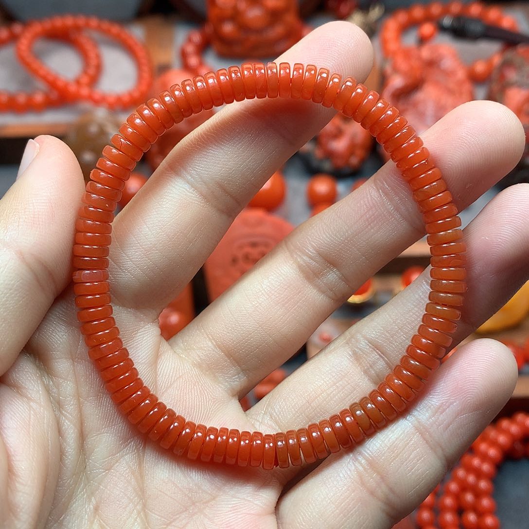 南红玛瑙药片单圈未镶嵌