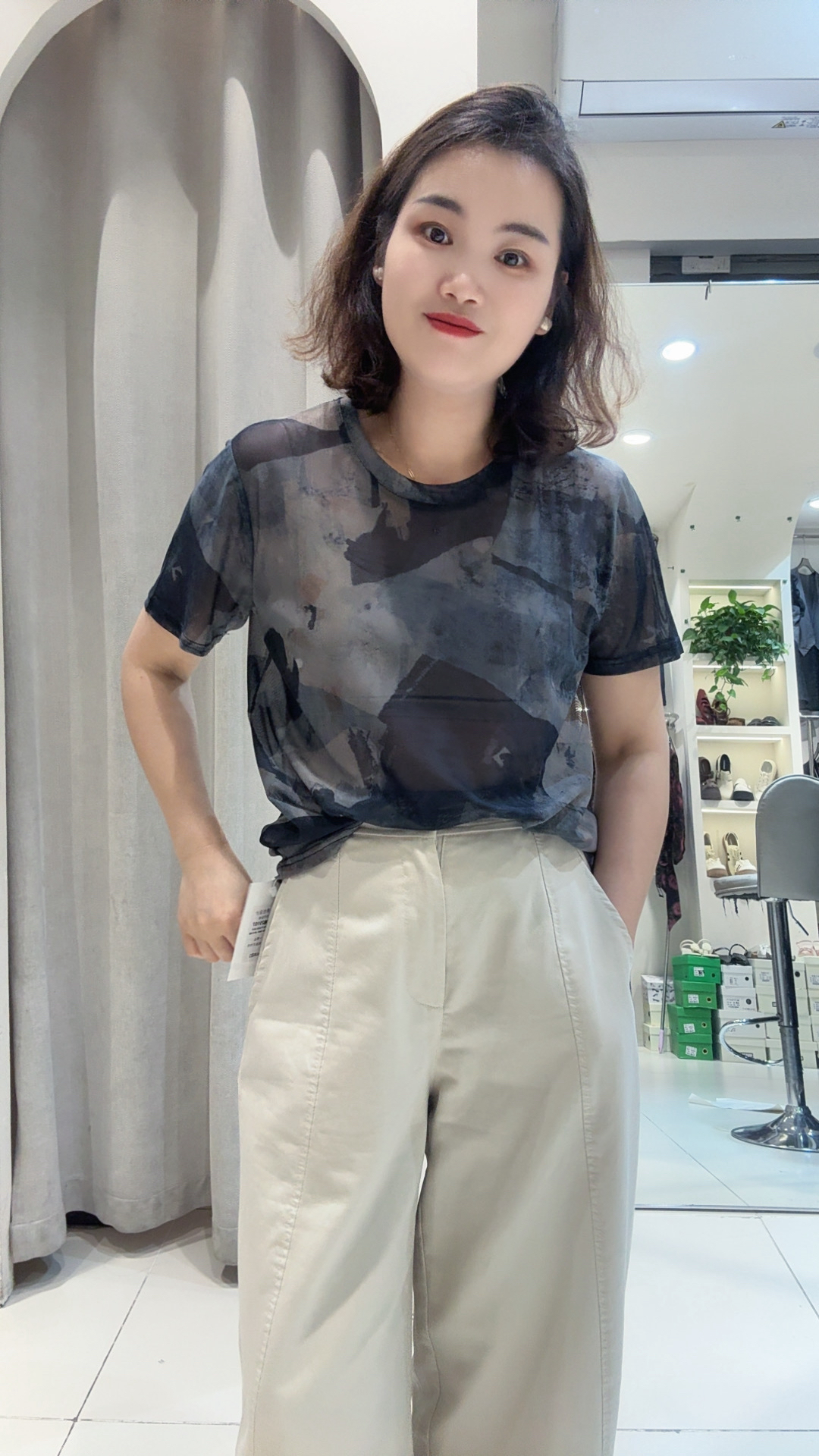 半边天家短袖网纱(短袖25107款)