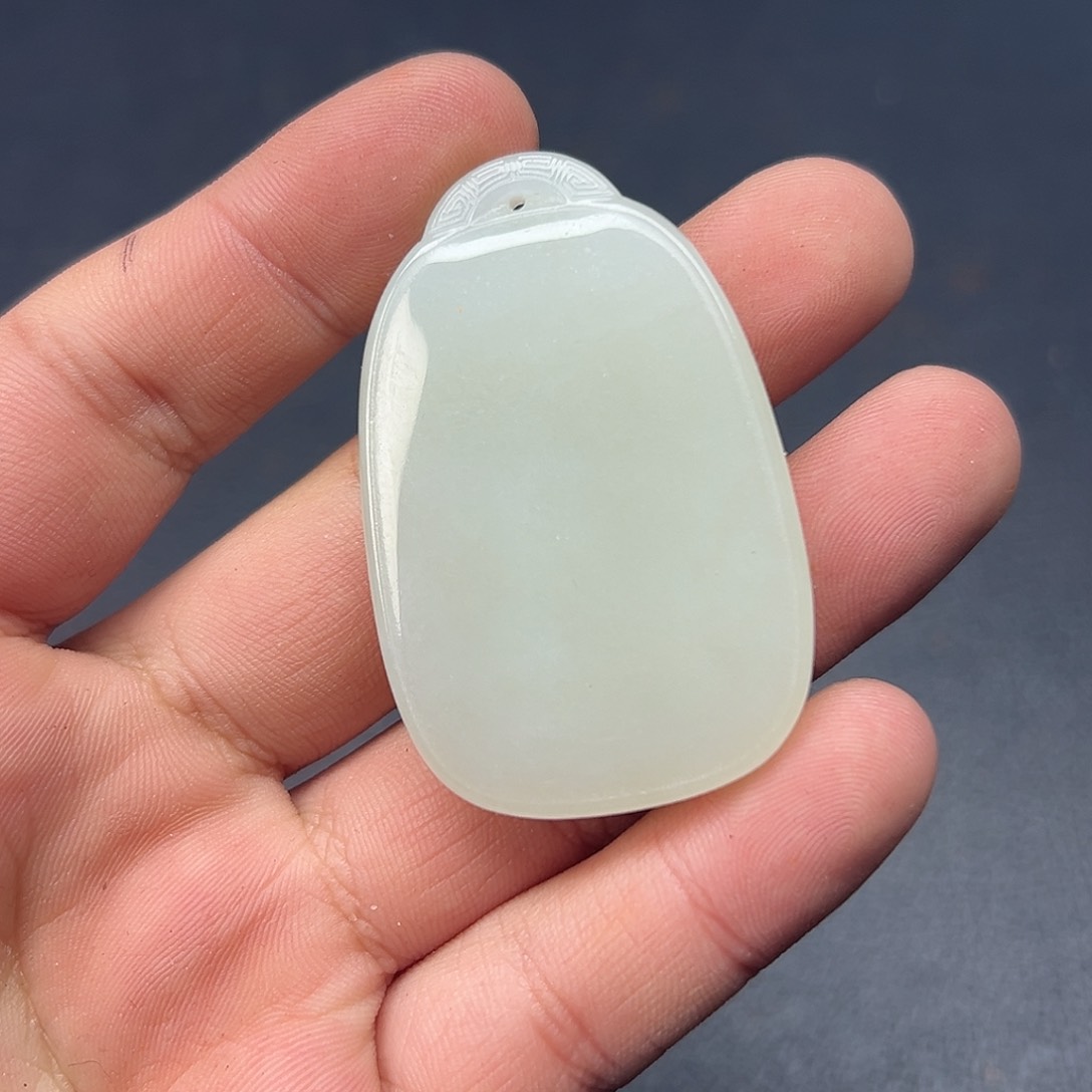 和田玉白玉无事牌未镶嵌