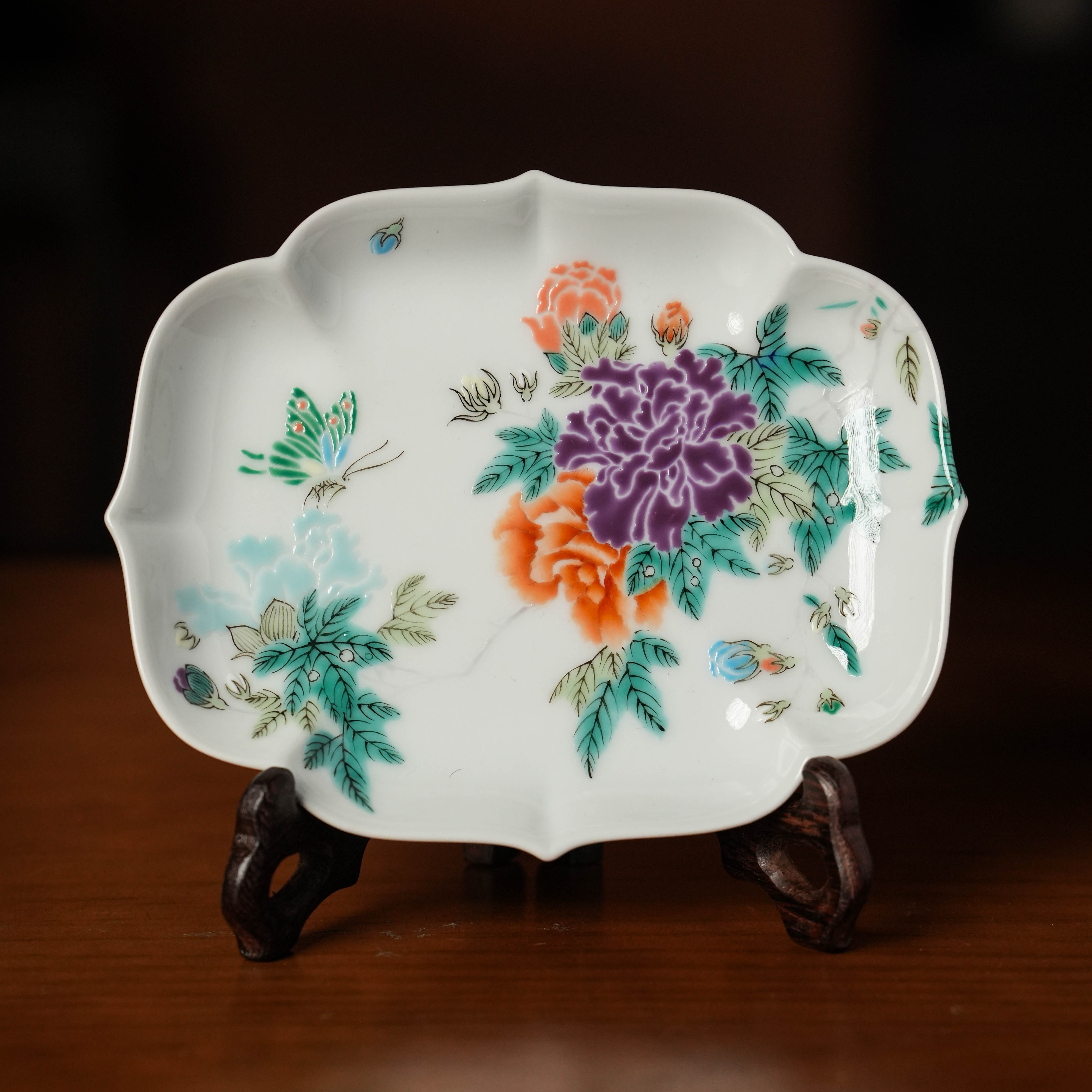 《古阅和风》芙蓉含露壶承           陶瓷茶盘手工