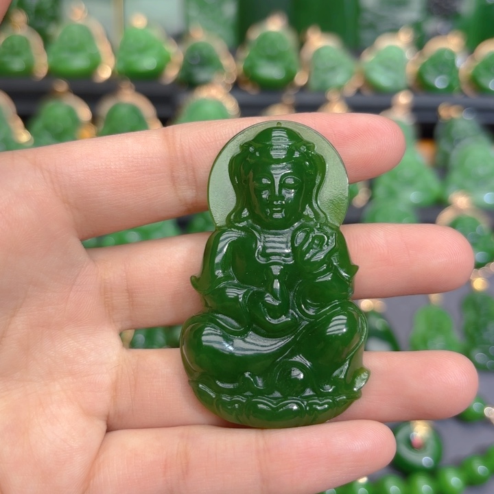 颈饰未镶嵌和田玉（碧玉）编绳