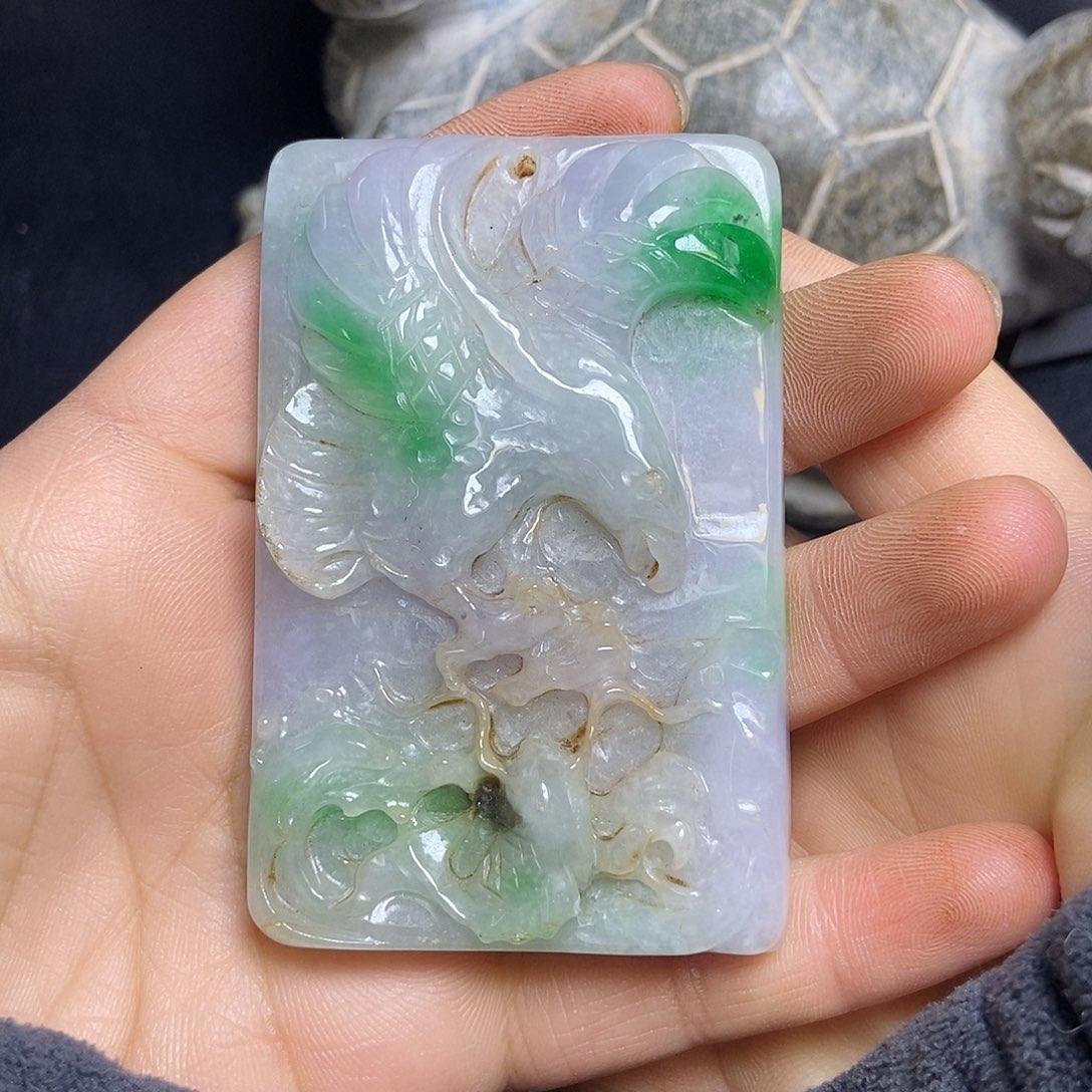 金***鹰吊坠白玉菩提精品玉
