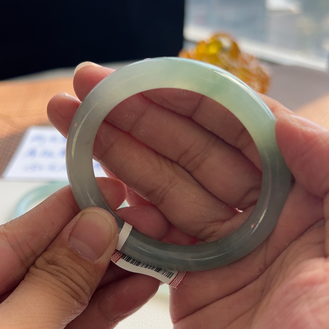 翡翠未镶嵌手镯35号 54.5