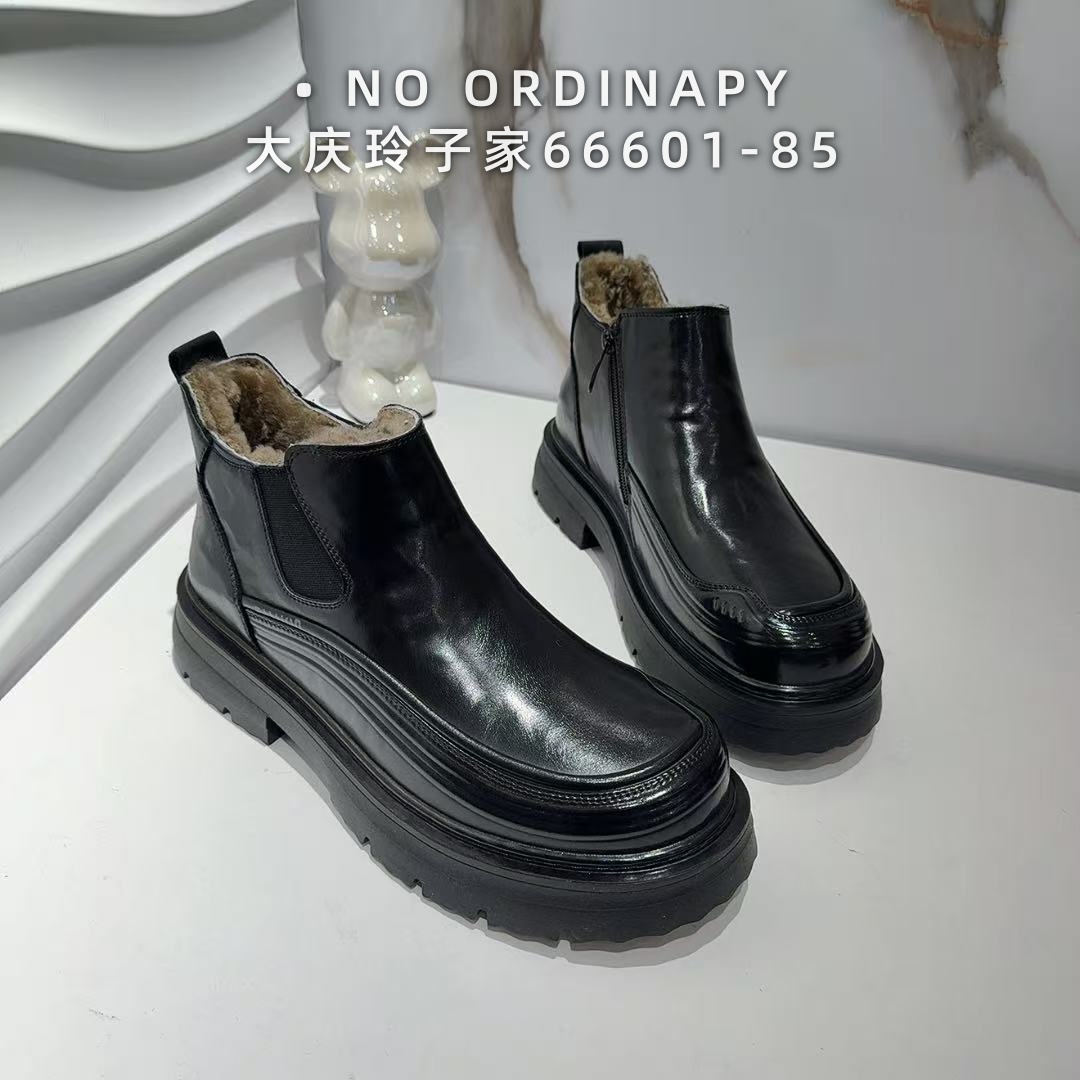 2025男士冬季大棉新款66601-85时尚百搭加厚保暖圆头休闲风雪地靴