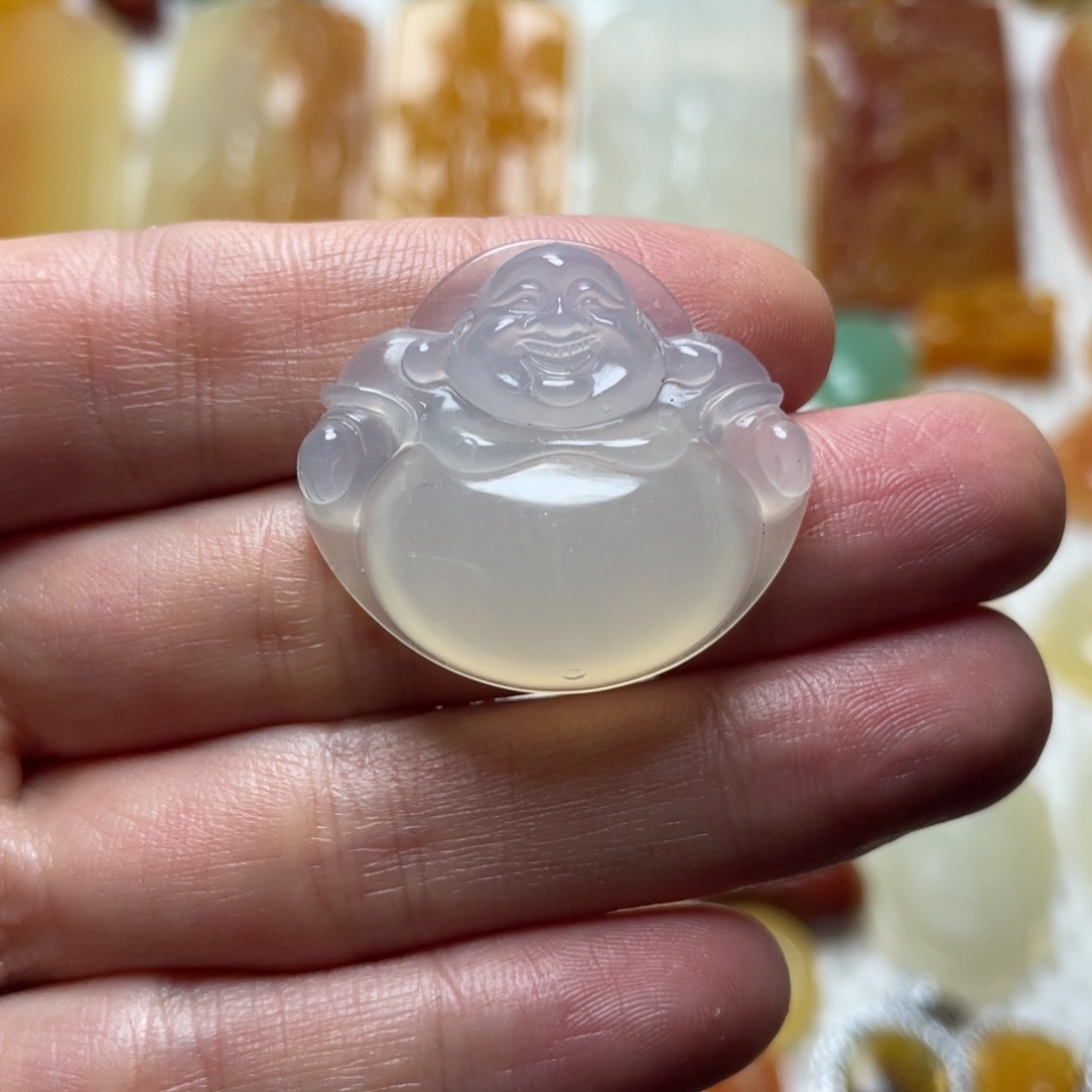 石英质玉（黄龙玉）合金颈饰