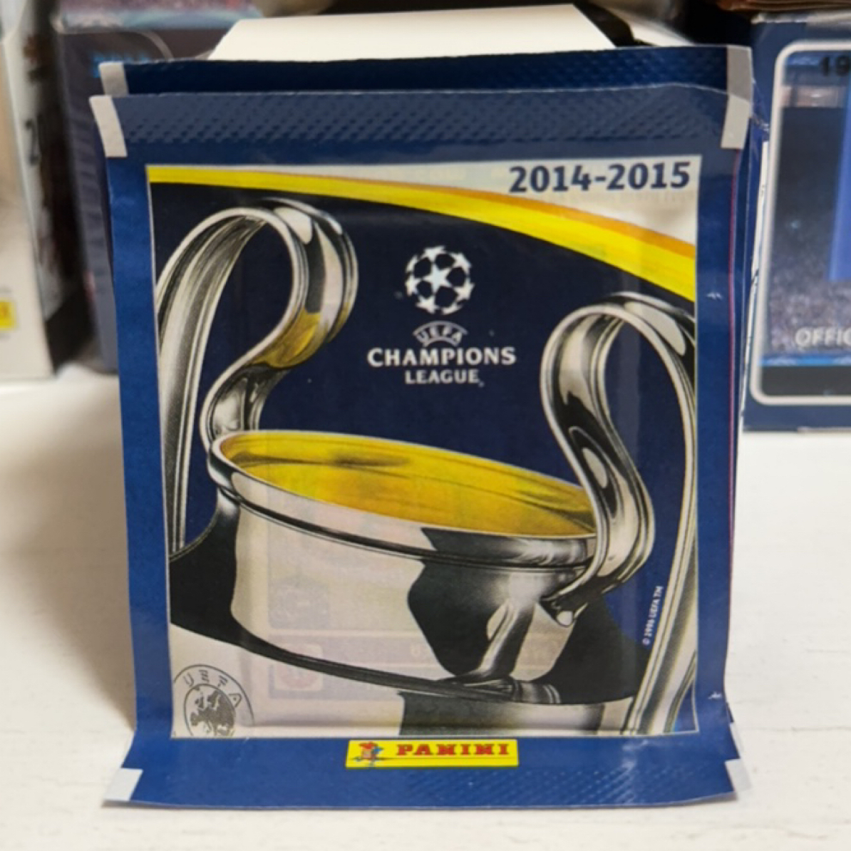 Panini2014/15欧冠贴纸 梅罗杰拉德布冯内马尔罗伊斯阿扎尔 5包