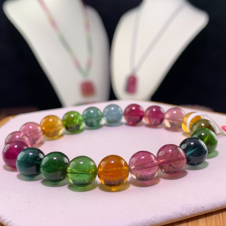 双色碧玺手链未镶嵌