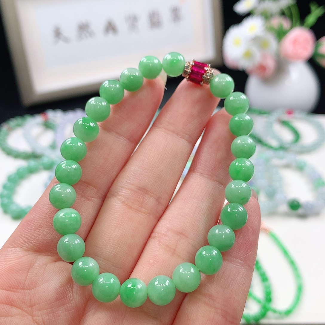 翡翠未镶嵌手链7.2mm