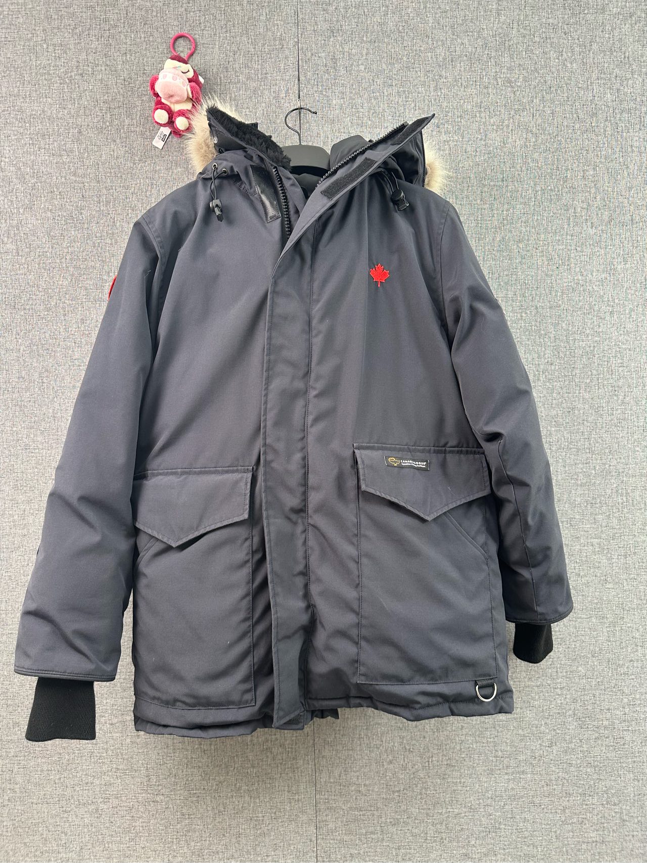 95新 CANADA GOOSE s码/大鹅 黑色羽绒服/r232
