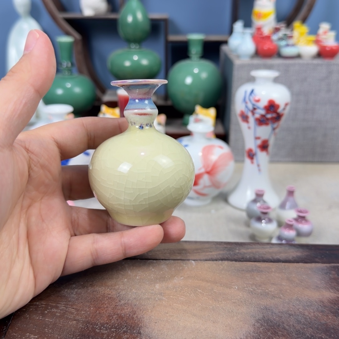 陶瓷手工小花器摆件