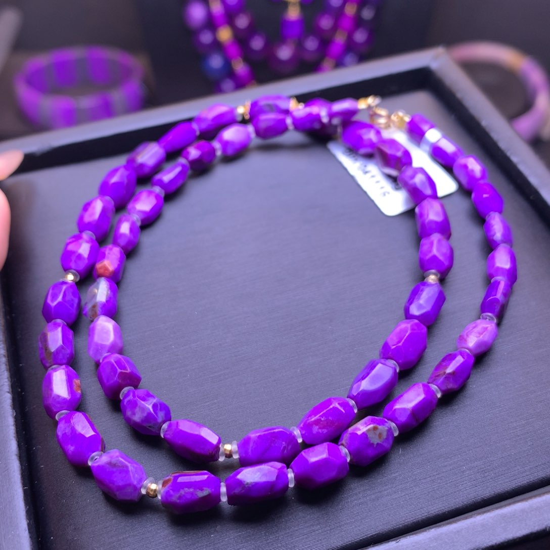 苏纪石（舒俱来）18K金镶嵌项链