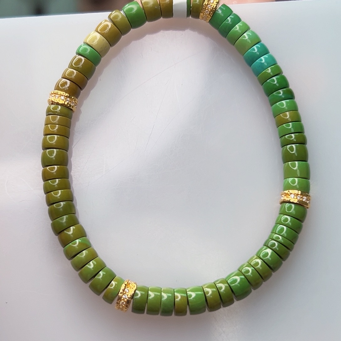 绿松石珠宝奇石18K金镶嵌