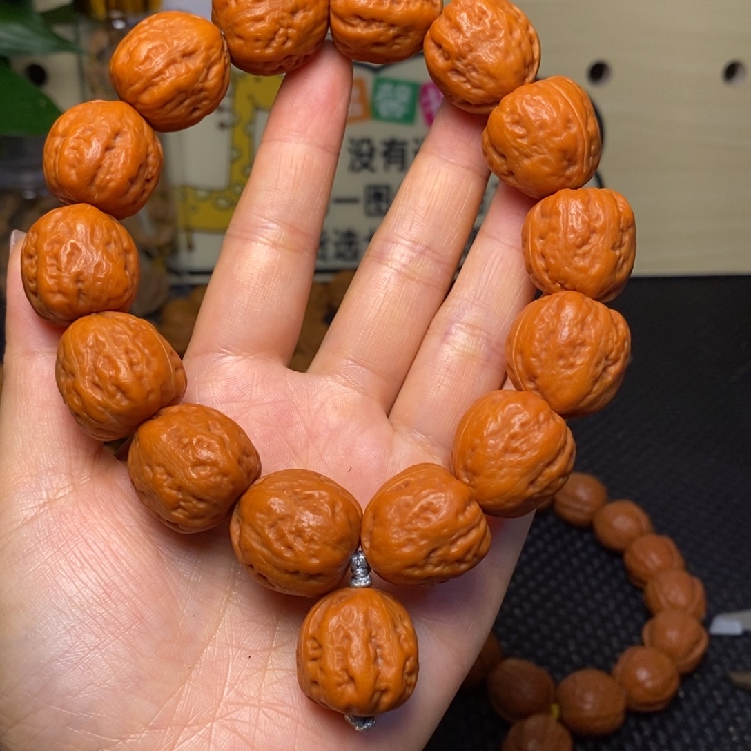 手串文玩核桃20红皮小金蟾