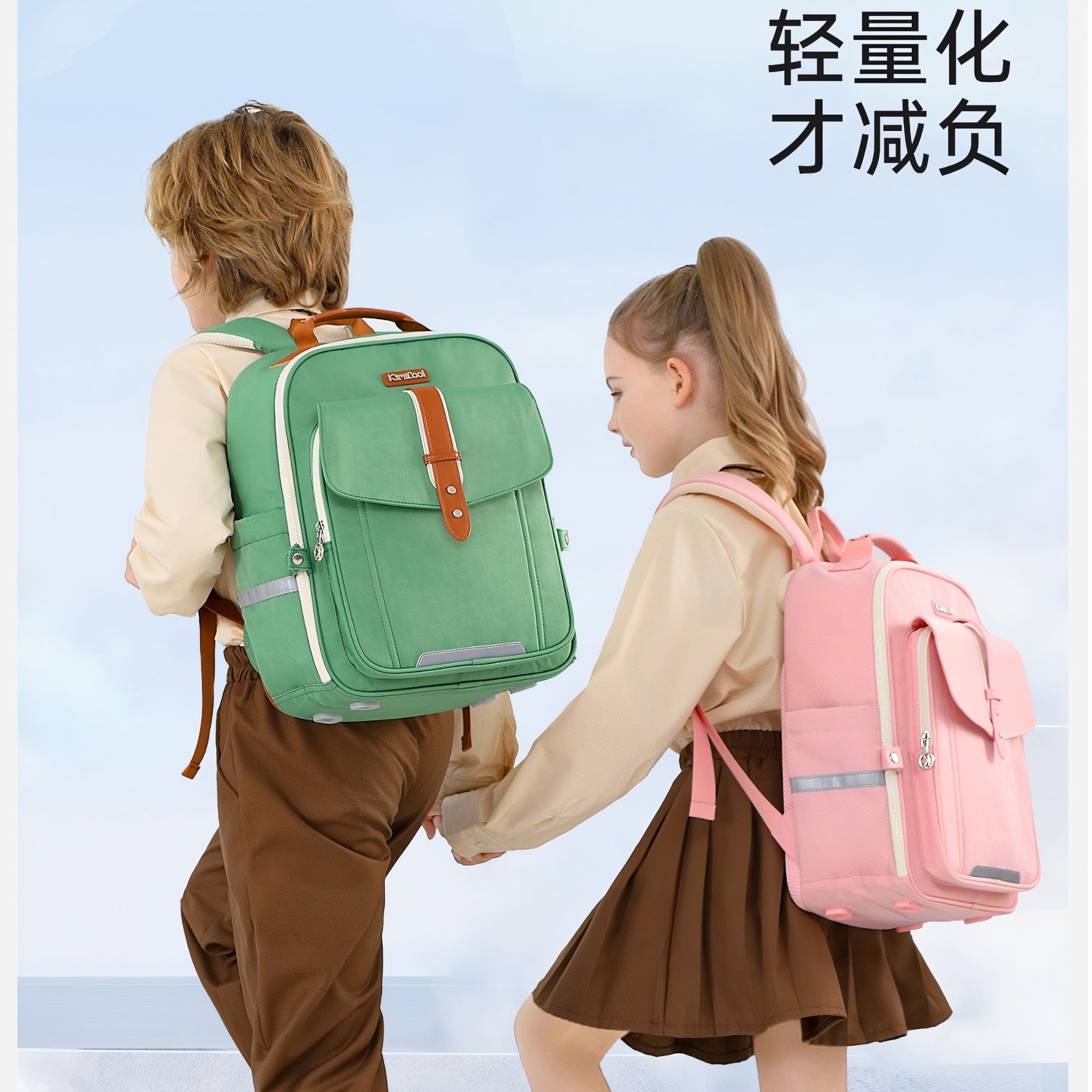 KVG/KiCool格调系列学院风小学生护脊双肩背包D