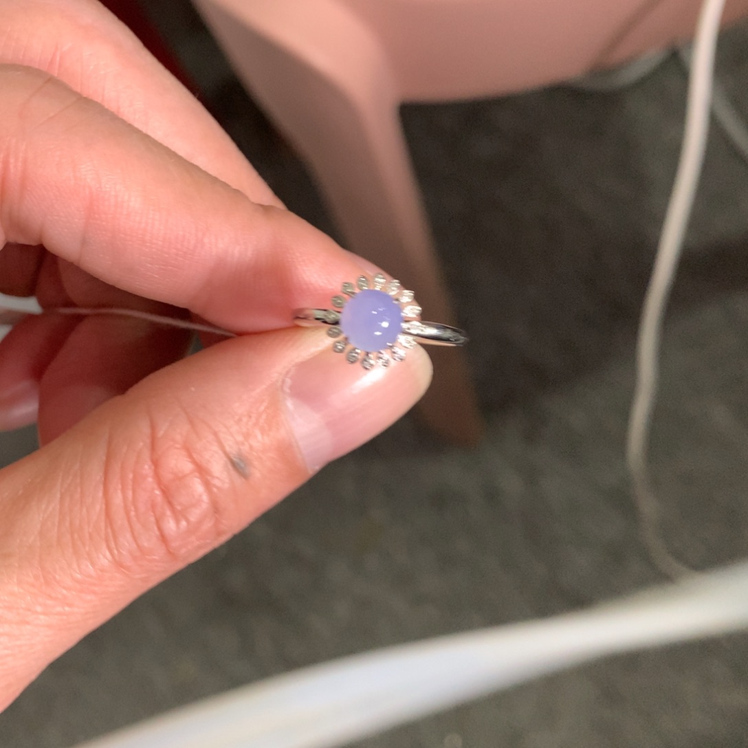 翡翠18K金镶嵌戒指翡翠