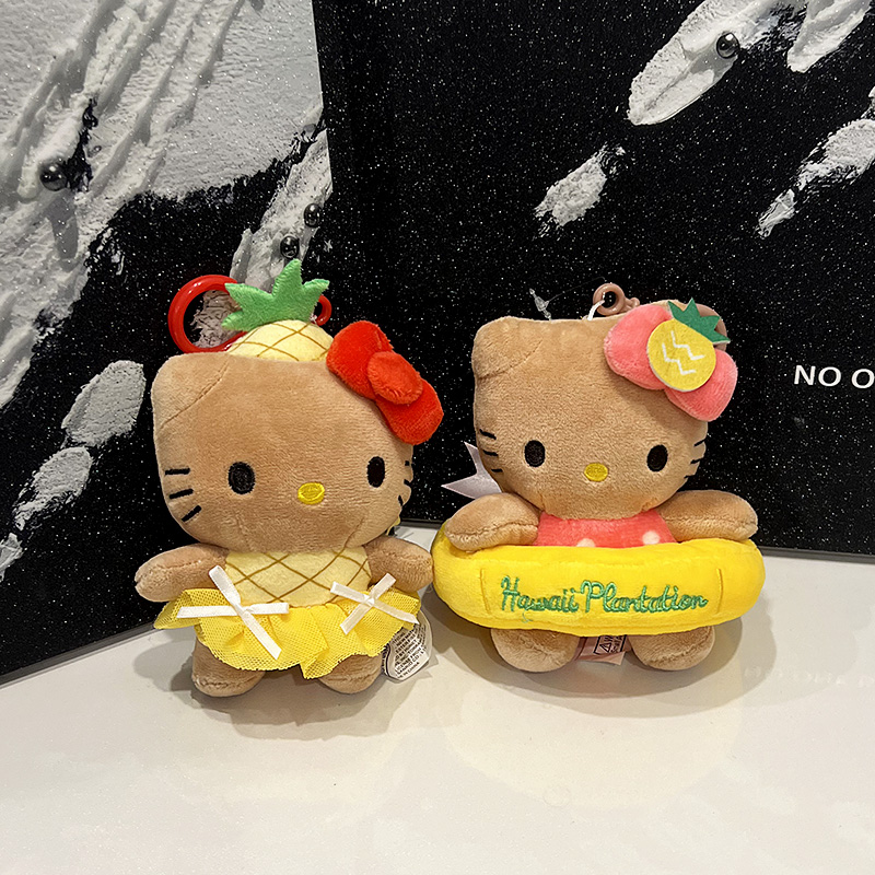 菠萝园限定黑皮kitty 可爱时尚包包挂件