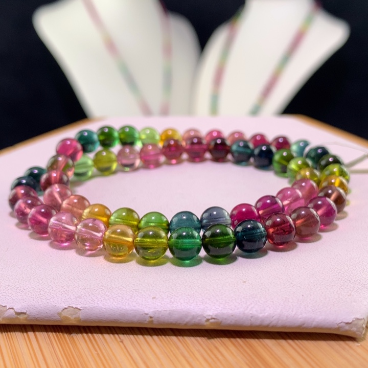 双色碧玺手链未镶嵌