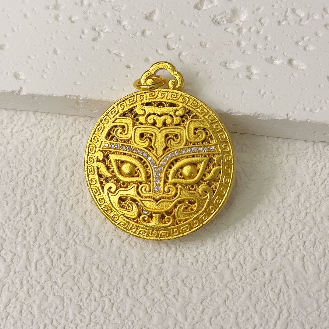  高定圆盘吊坠-383