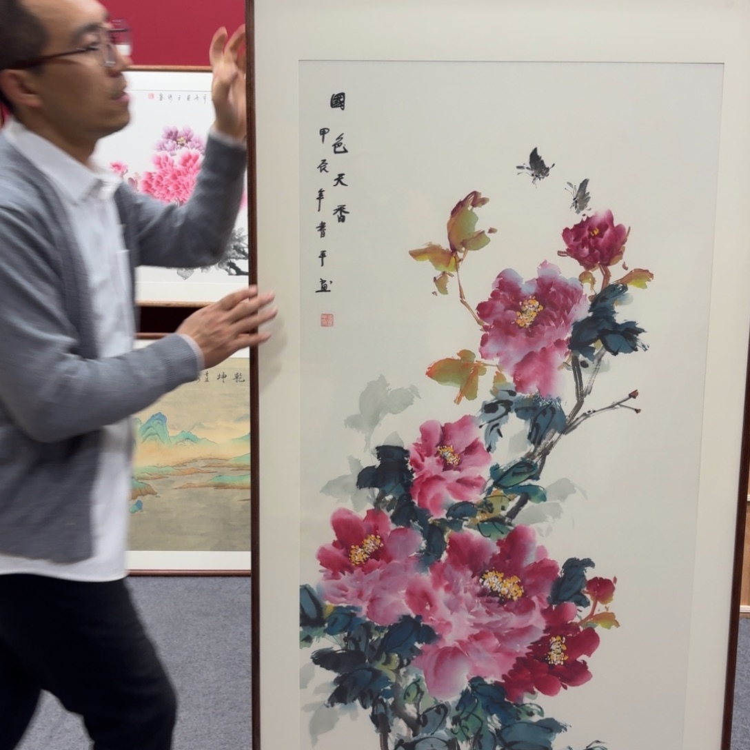 国画带框绘画160/80尺寸