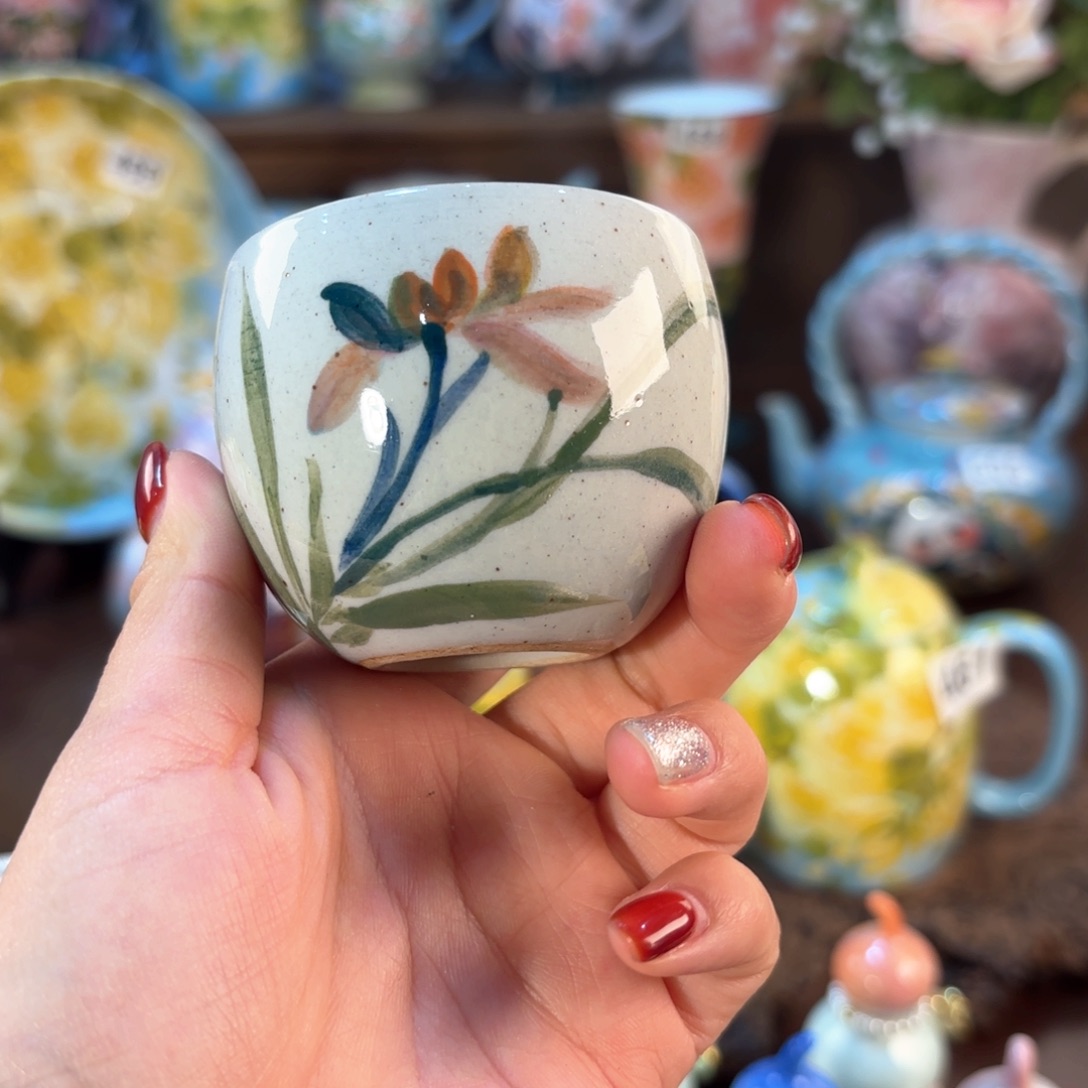 景德镇手绘高温釉下彩陶瓷茶具