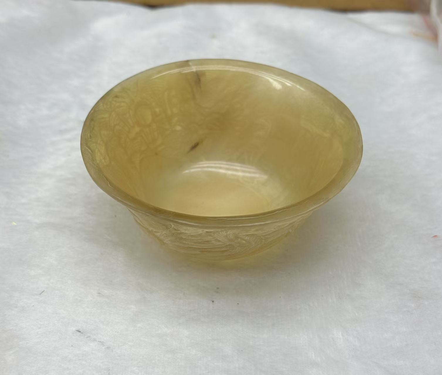 平平S681 纯白冰川心料雕刻碗 多样性发其一