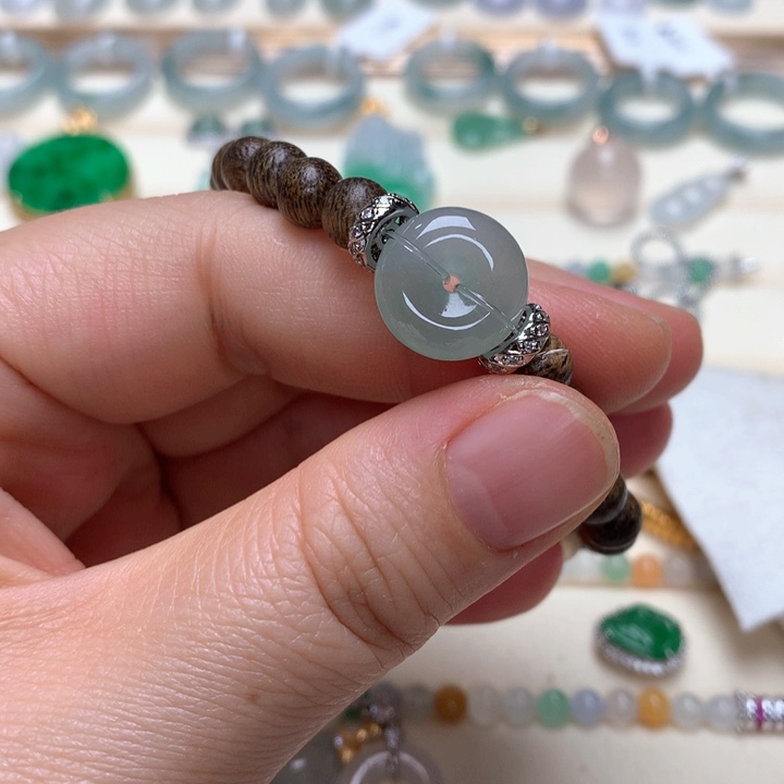 翡翠未镶嵌颈饰翡翠平安扣