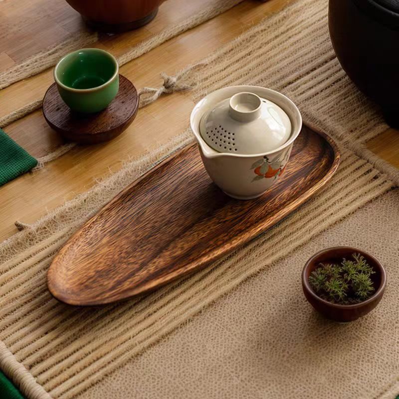 胡桃木托盘木头木质水果木盘餐盘圆形甜点坚果盘壶承功夫干泡茶盘