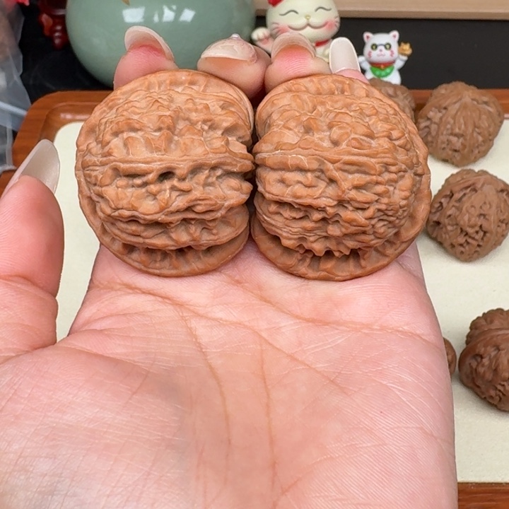 文玩核桃把件全品白狮子43