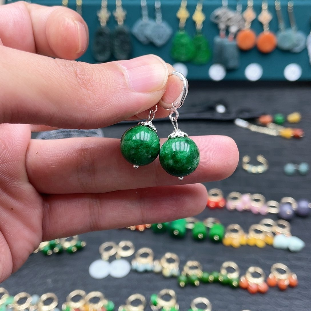 未镶嵌翡翠耳饰007