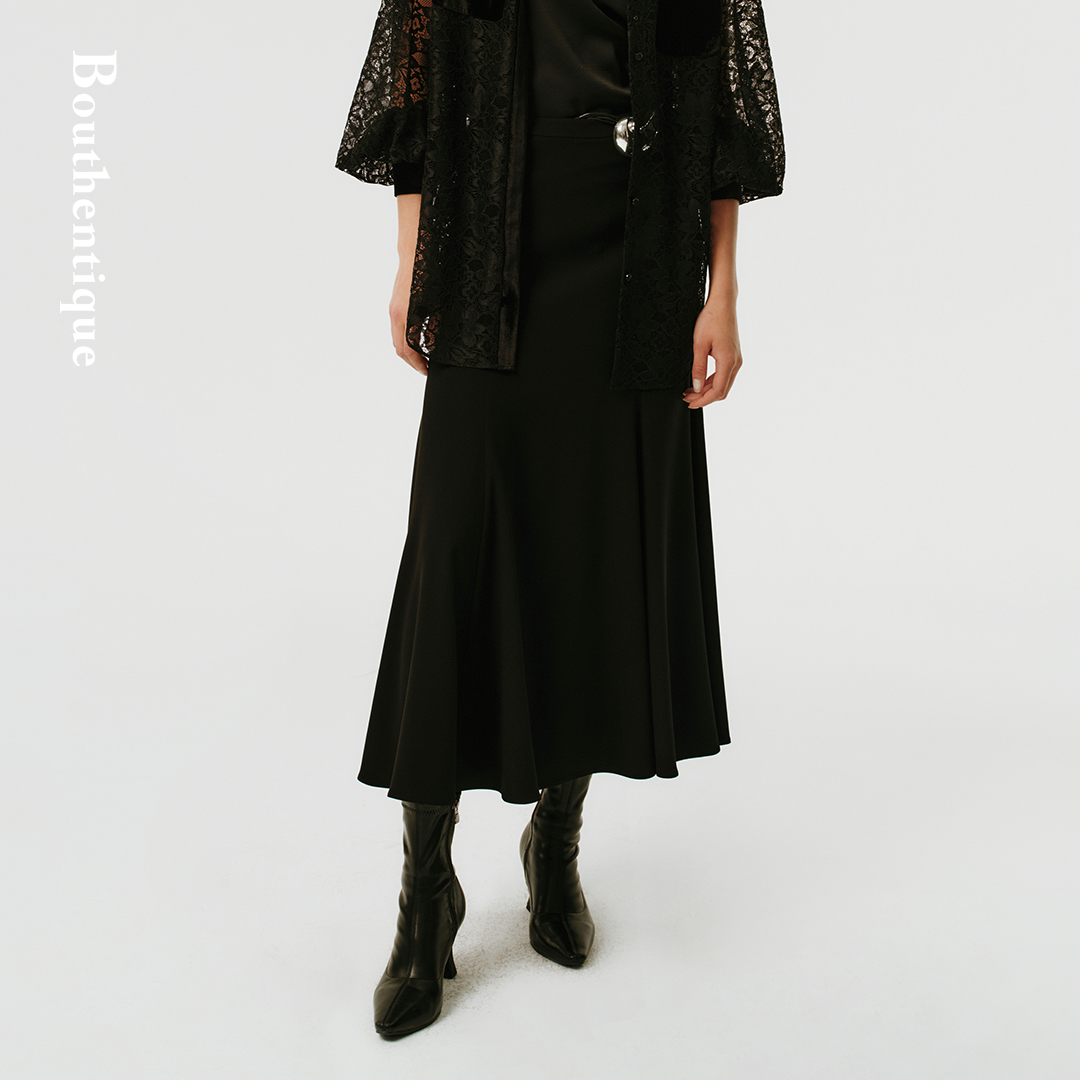 Bouthentique55D细支三醋亮光纱长裙224311S1A12