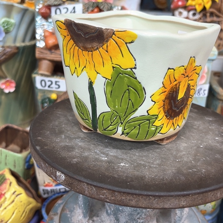 紫砂花盆粗陶材质多肉花盆