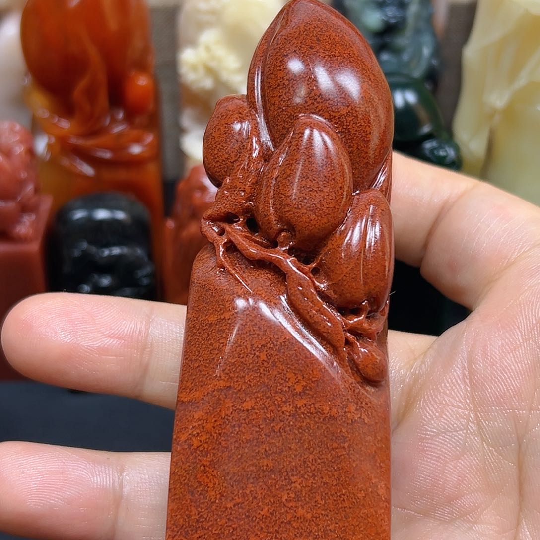 寿山石白*印章雕刻雕刻工艺