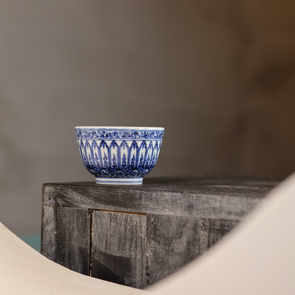 【小乔赏瓷】舜瓷莲瓣瓜棱杯sc37