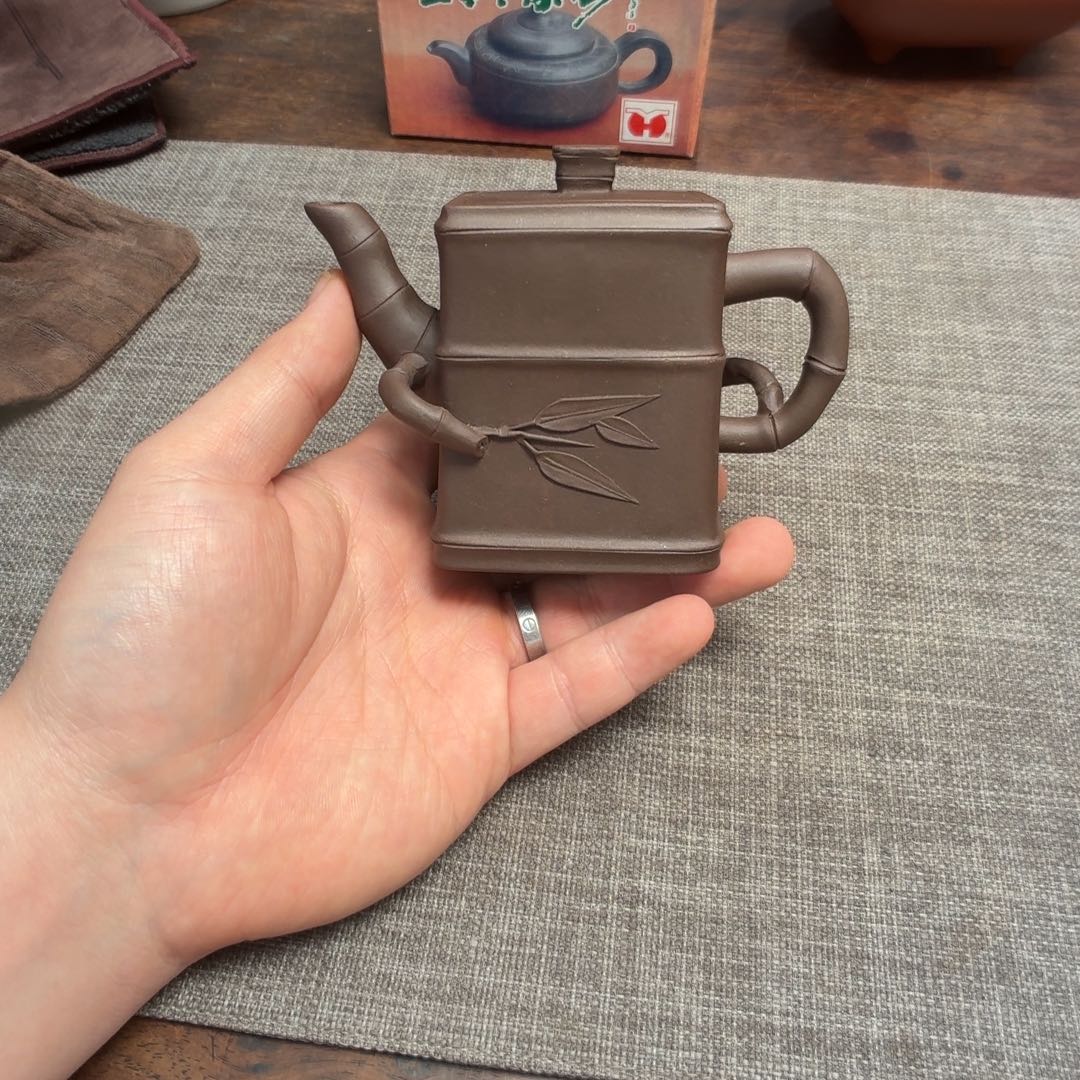 紫砂茶壶80年代 高四方竹