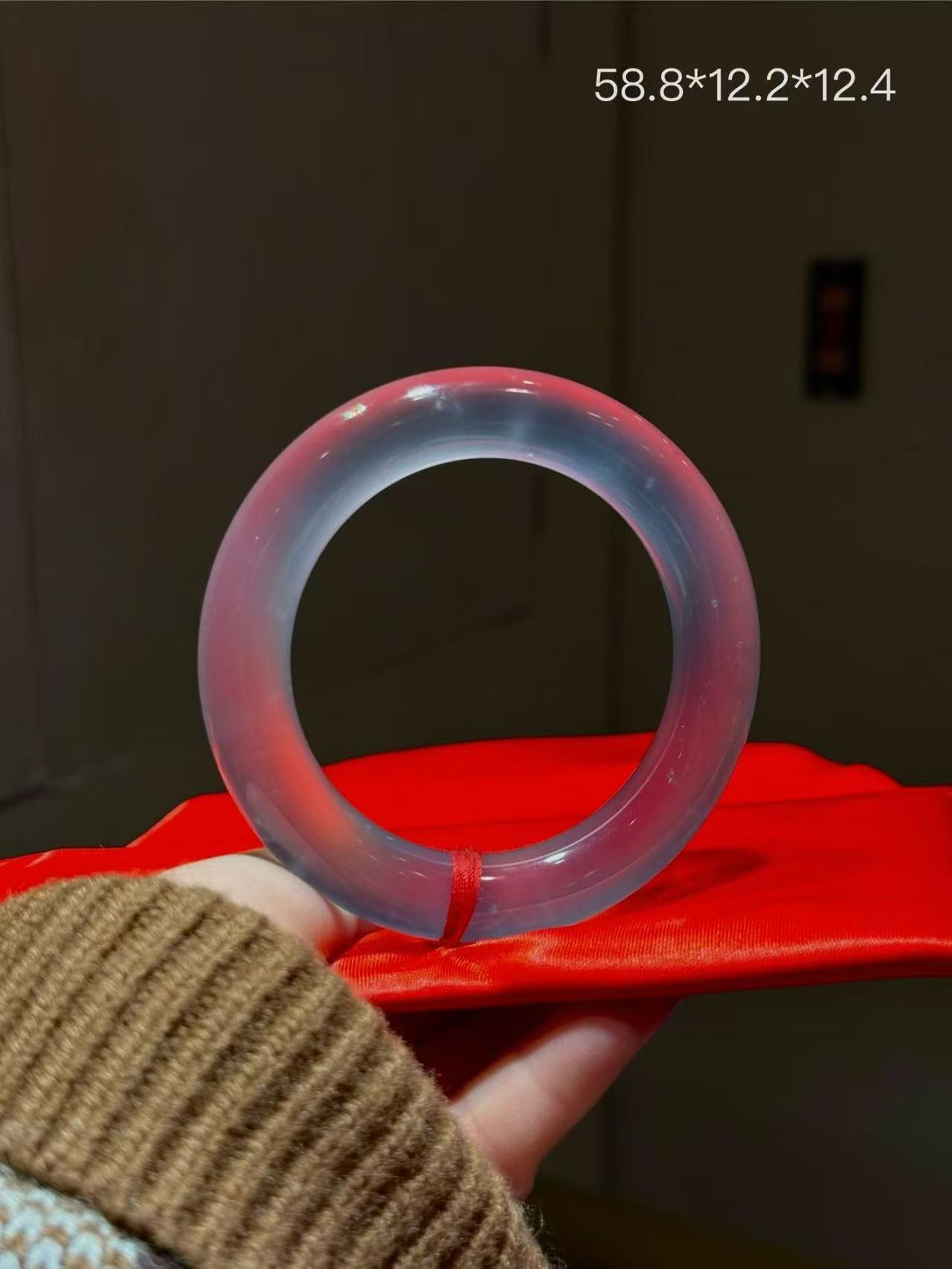 缅甸翡翠A货手镯 玻璃种 