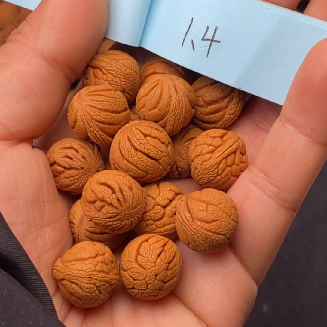 秦岭龙纹桃核17颗